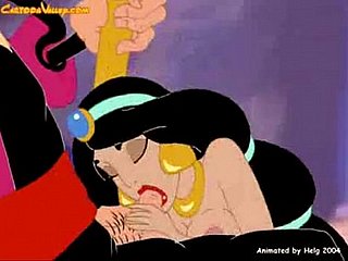 Arabian Nights - Princess Jasmine geneukt door slechte tovenaar