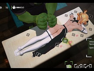 ORC Masaj [3d Hentai Game] EP.1 Yağlı Masaj Kinky Brownie