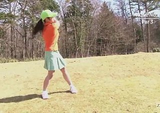 Golfe japonês ao ar livre sem fundo Miniskirt Blowjob Penalty Round