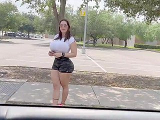 Trollop more big ass sucks stranger's dick coupled with fucks convenient someone's skin backseat