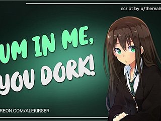 Your Tsundere Bully WANTS Your Cum!  ASMR Audio Roleplay