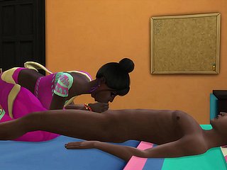 A madrasta indiana encontra seu enteado virgem dormindo depois de voltar para casa do trabalho e chupa seu pau enquanto ele dorme depois fode com ele e a engravidar - Desi Beamy Boobs