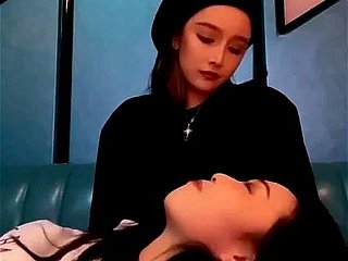 Chinese lesbian facesitting & shameful fetish