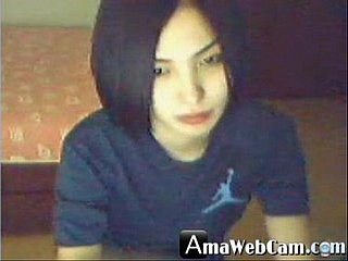Una deliziosa ragazza coreana, arrapata beside webcam