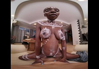 VRConk Scalding African Peer royalty Loves Almost Lose one's heart to Lacklustre Guys VR Porn
