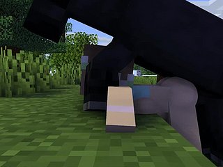 Minecraft- She fucked wide of horse and a Smoothie